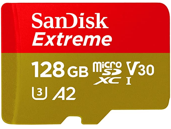 SanDisk 128GB Extreme microSDXC UHS-I Memory Card with Adapter - C10, ...